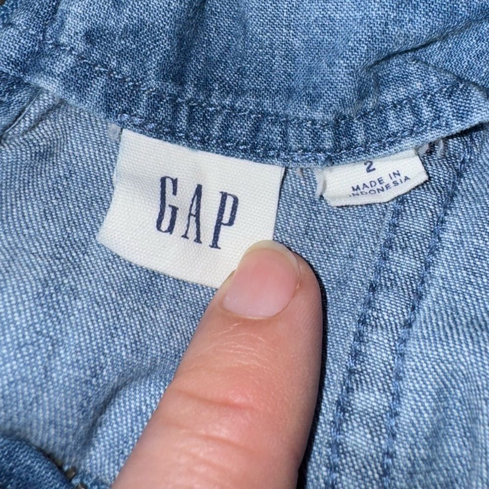 GAP Women's Denim Apron Dress 100% Cotton Size 2 - Picture 6 of 6